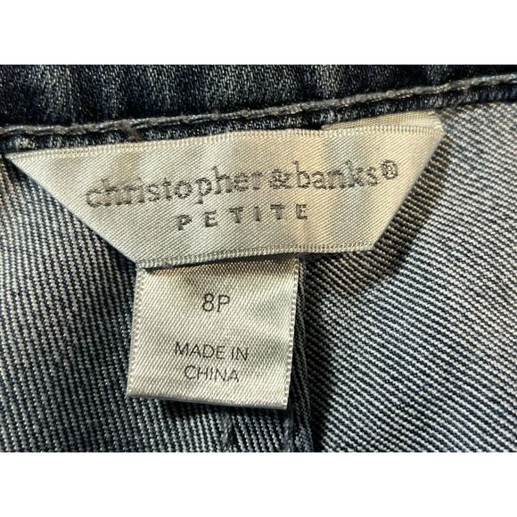 Embellished Silver Bling Pocket C Banks 8 Petite Cottage Boho Western  Straight - Picture 5 of 6